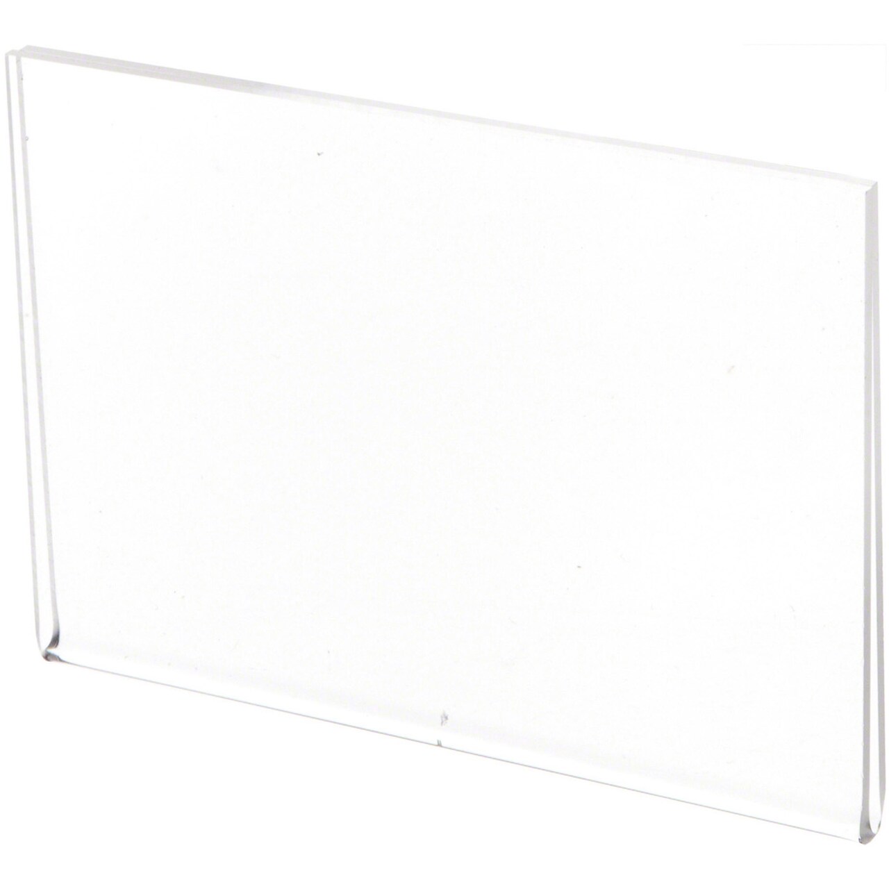 Plymor Clear Acrylic Folder-Style Sign Display Holder / Protector, 5" W x 3.5" H